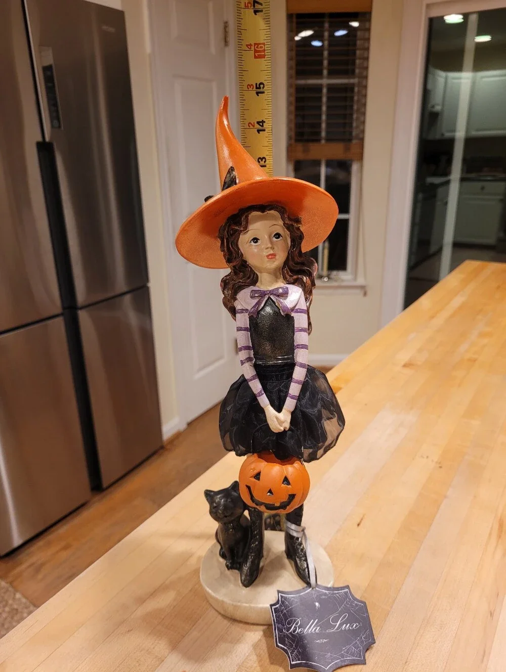 NEW Bella Luxx Orange Trick-or-Treater Witch Halloween Figurine Home Decor